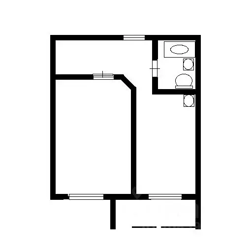 1-к кв. Новосибирская область, Новосибирск ул. Петухова, 104А (38.0 м) - Фото 2