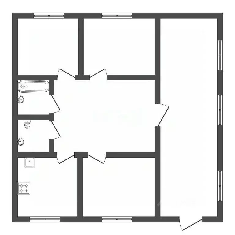 3-к кв. Амурская область, с. Тамбовка пер. Светлый, 4 (65.9 м) - Фото 2