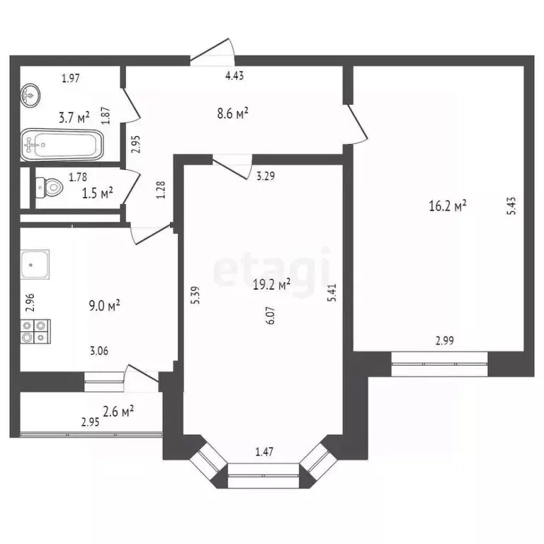 2-к кв. Краснодарский край, Анапа ул. Крылова, 13к3 (59.5 м) - Фото 1