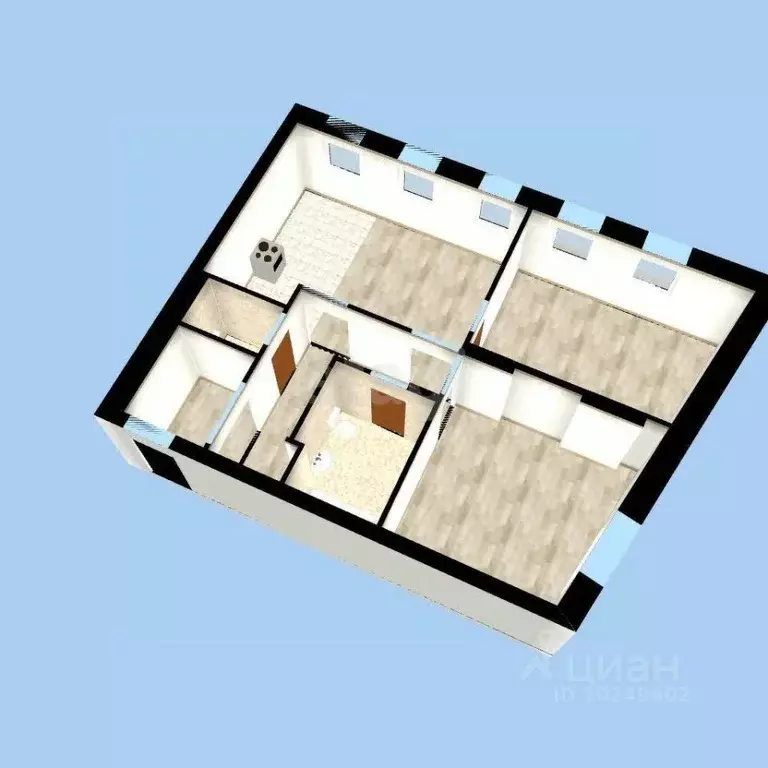 2-к кв. Башкортостан, Уфа Коммунистическая ул., 98/1 (62.2 м) - Фото 2