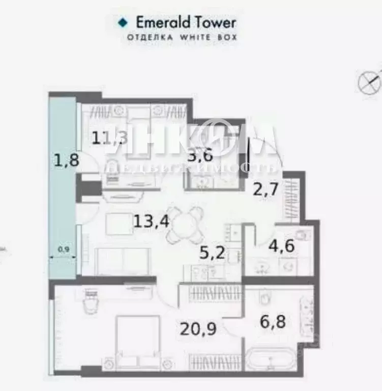 3-к кв. Москва Кутузовский проезд, 16А/1 (70.3 м) - Фото 2