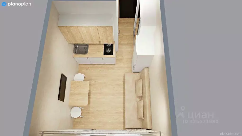 Студия Москва ул. 8-я Текстильщиков, 9Б (16.5 м) - Фото 2