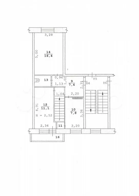 5-к. квартира, 95 м, 5/6 эт. - Фото 0