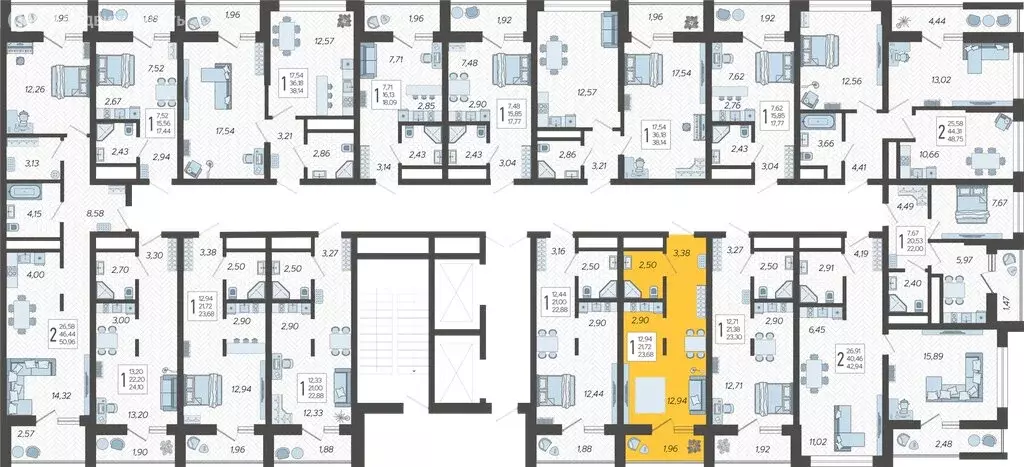 Квартира-студия: Сочи, микрорайон Бытха, Ясногорская улица, 16/2к4 ... - Фото 2