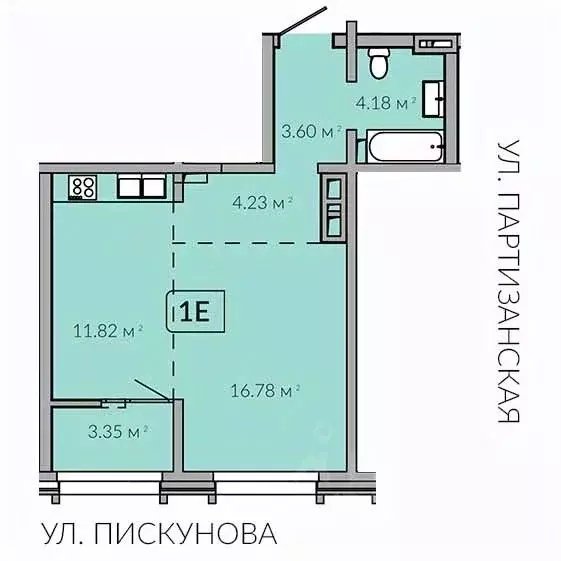 1-к кв. Иркутская область, Иркутск Байкальская ул., 91 (43.96 м) - Фото 1