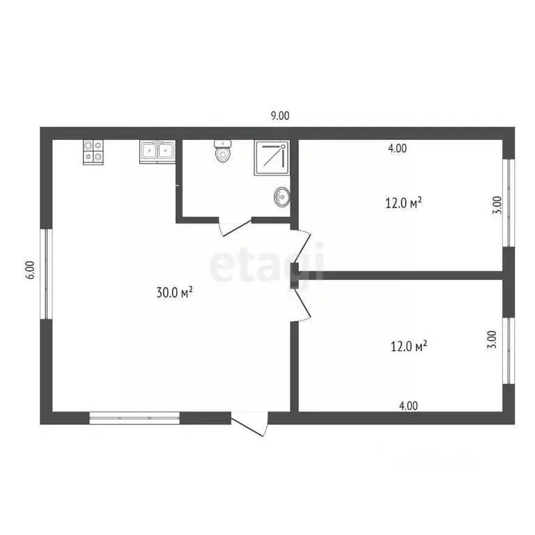 Дом в Тюменская область, Нижнетавдинский район, Геолог-2 СНТ  (54 м) - Фото 0