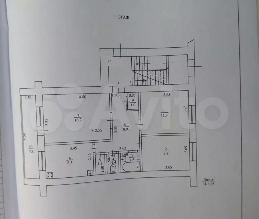 3-к. квартира, 61,2 м, 1/4 эт. - Фото 0