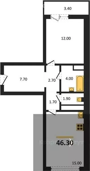 1-комнатная квартира: Воронеж, улица Пескова, 6 (46.3 м) - Фото 1