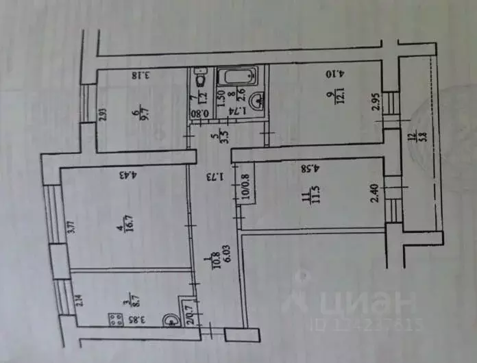 4-к кв. Башкортостан, Уфа бул. Тухвата Янаби, 24 (78.3 м) - Фото 2