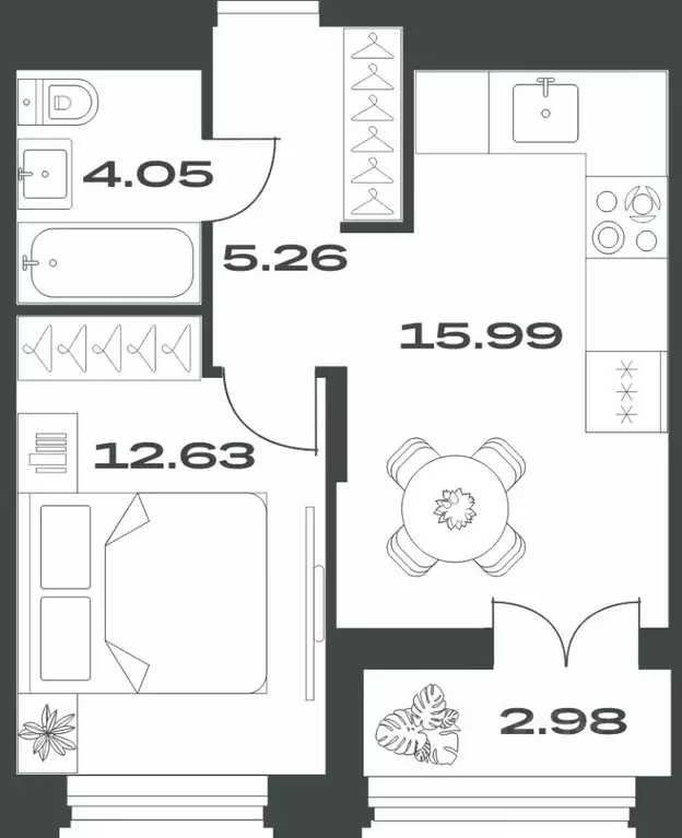 1-к кв. Тульская область, Тула ул. Каракозова (40.91 м) - Фото 1