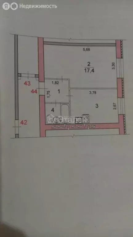 1-комнатная квартира: Волгоград, улица Ломоносова, 68 (33 м) - Фото 0