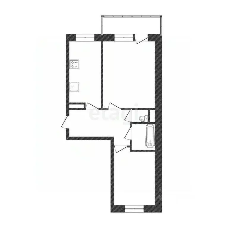 2-к кв. Воронежская область, Воронеж Ржевская ул., 7 (48.0 м) - Фото 1