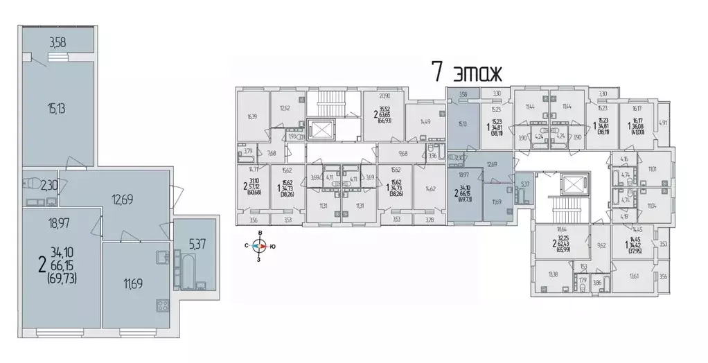 2-к кв. Белгородская область, Белгородский район, Разумное рп ул. ... - Фото 1