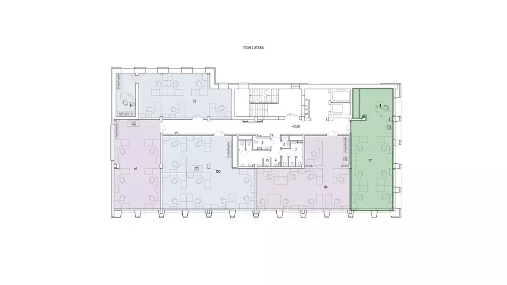 Офис в Санкт-Петербург Белоостровская ул., 9 (77 м) - Фото 1