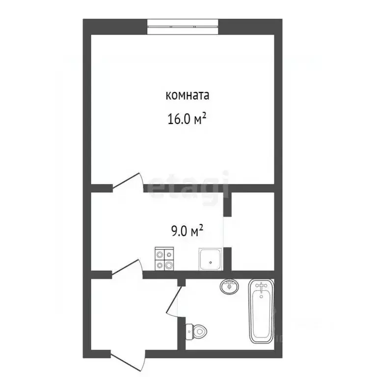 Комната Тюменская область, Тюмень проезд Геологоразведчиков, 55 (25.2 ... - Фото 2