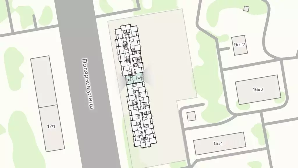 3-к кв. Москва Полярная ул., 16К1 (75.23 м) - Фото 2