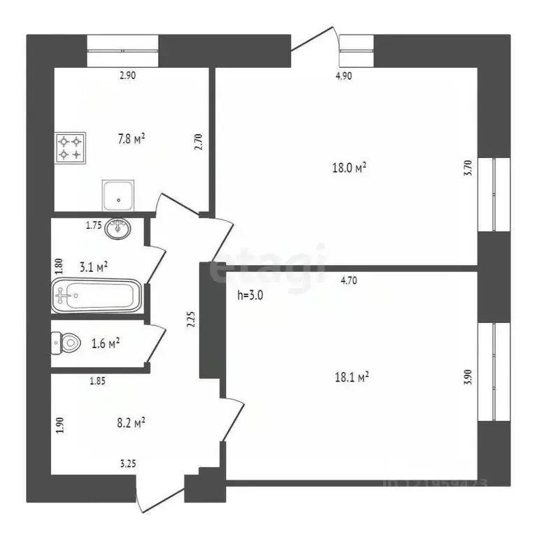 Офис в Архангельская область, Котлас ул. Маяковского, 9 (56 м) - Фото 2