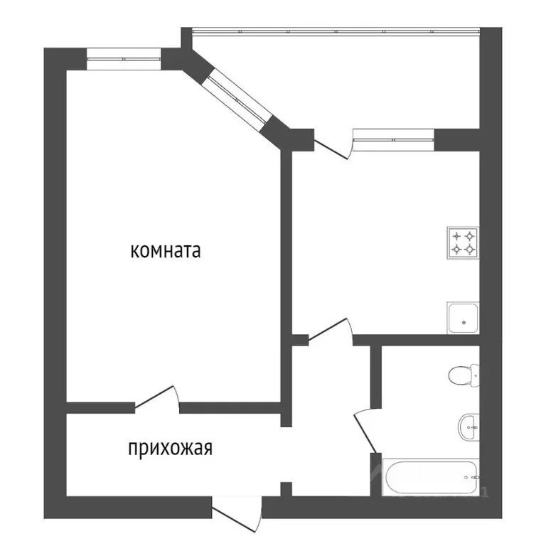 Комната Ямало-Ненецкий АО, Новый Уренгой Таежная ул., 88 (20.8 м) - Фото 1