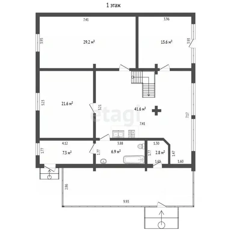 Дом в Кемеровская область, Новокузнецк проезд Крохотный, 4 (211 м) - Фото 2