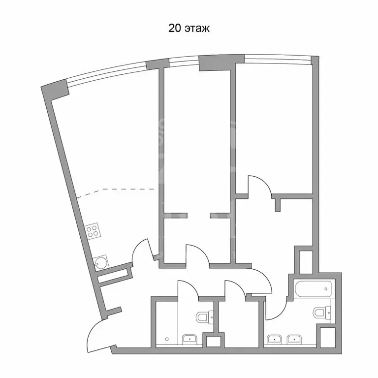 3-комнатная квартира: Москва, Ленинградское шоссе, 69 (96 м) - Фото 1