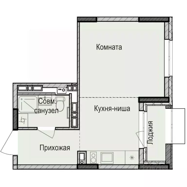 Студия Удмуртия, Ижевск Карлутский жилрайон, 3-й мкр, Скандинавия ... - Фото 0