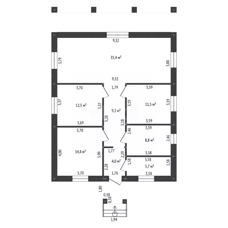 Дом в Башкортостан, Уфа № 38 ОСТ ОАО УМПО КС, 361 (102 м) - Фото 2