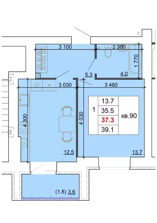 1-к кв. Костромская область, Кострома Давыдовский-2 мкр, Лесной ... - Фото 1