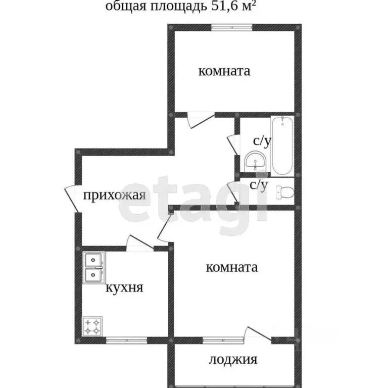 2-к кв. Костромская область, Кострома Малышково мкр, проезд ... - Фото 1