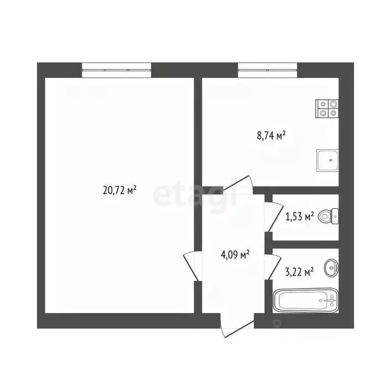 1-к кв. Мордовия, Саранск проезд Жуковского, 2 (38.3 м) - Фото 0