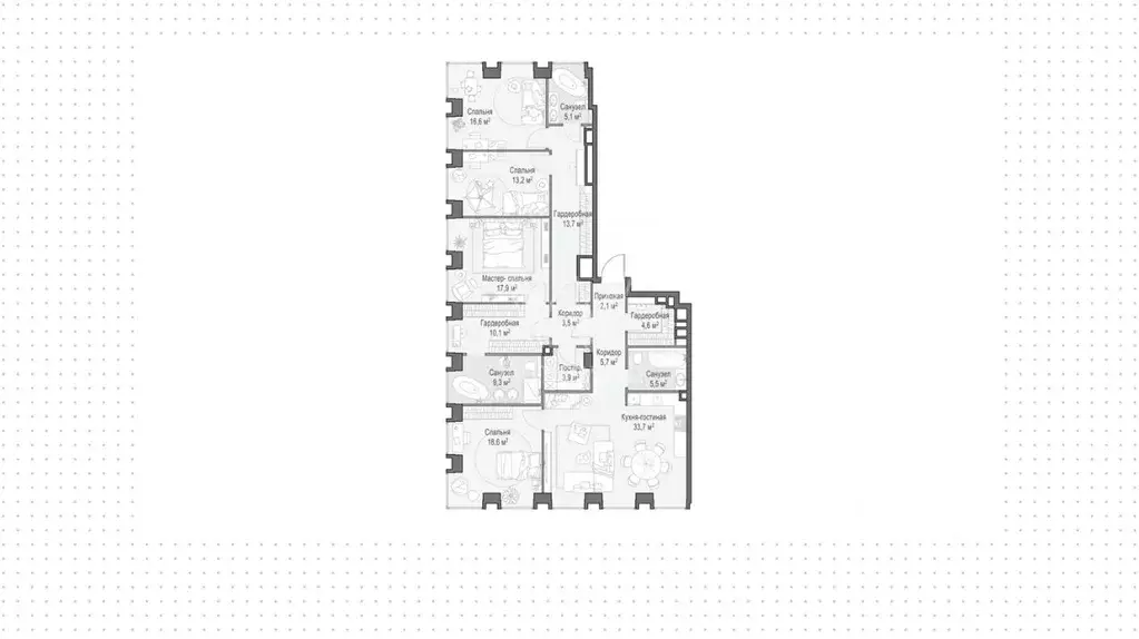 5-к кв. Москва ул. Сергея Макеева, 9С6 (162.0 м) - Фото 0