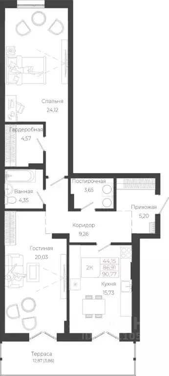 2-к кв. Алтай, Майминский район, с. Майма ул. Энергетиков (90.77 м) - Фото 1