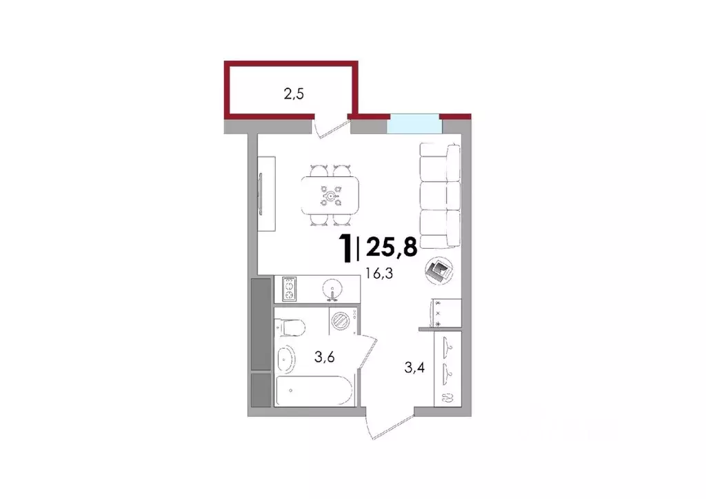Студия Тверская область, Калининский муниципальный округ, д. Батино ... - Фото 1