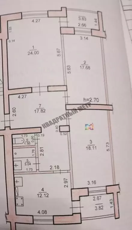 3-к кв. Калмыкия, Элиста ул. Г.О. Рокчинского, 17 (98.16 м) - Фото 1