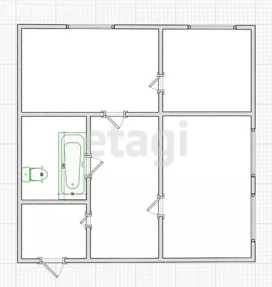 3-комнатная квартира: Буй, улица Карла Маркса, 42 (48.2 м) - Фото 1