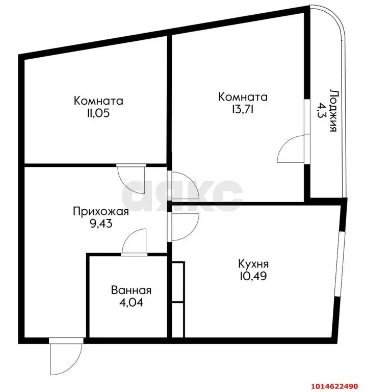 2-комнатная квартира: Берёзовый, Целиноградская улица, 2И (51 м) - Фото 0