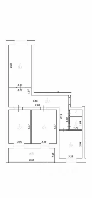 3-к кв. Рязанская область, Рязань ул. Новоселов, 40а (97.75 м) - Фото 1