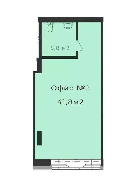 Помещение свободного назначения (41.8 м) - Фото 2