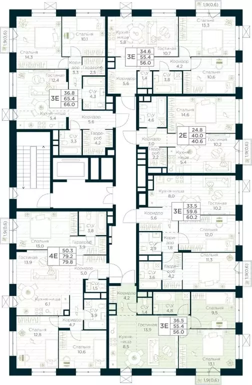 2-к кв. Башкортостан, Уфа Глумилино жилрайон, Урман Сити жилой ... - Фото 2