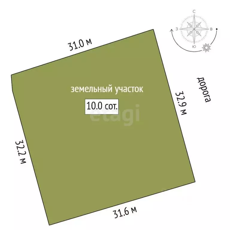 Участок в Тюменская область, Тюменский муниципальный округ, ... - Фото 1