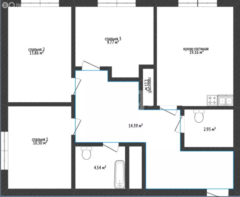 4-комнатная квартира: Иркутск, Байкальская улица, 428 (85.7 м) - Фото 1