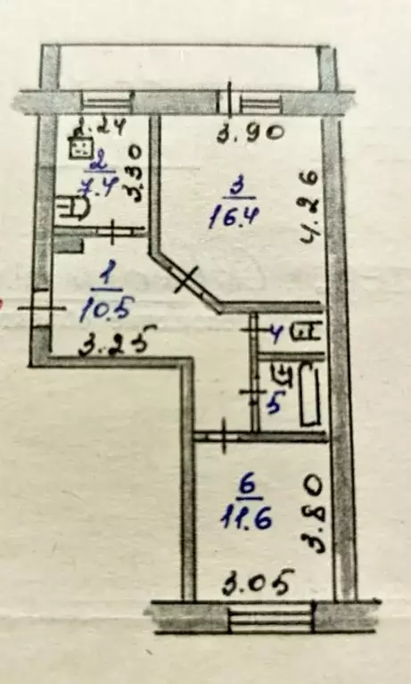 2-к кв. Новгородская область, Валдай Совхозная ул. (50.0 м) - Фото 2