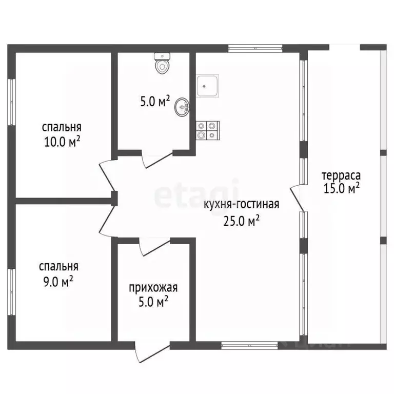 Дом в Калужская область, Калуга городской округ, д. Колюпаново  (70 м) - Фото 2