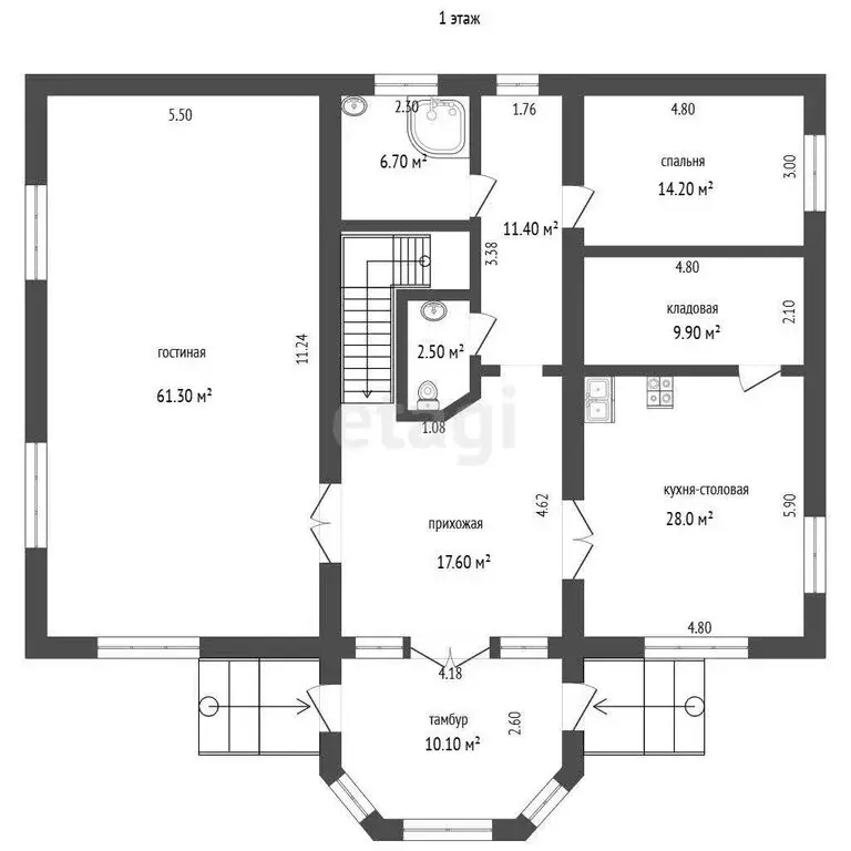 Дом в Пятигорск, улица Кутейникова (564 м) - Фото 1