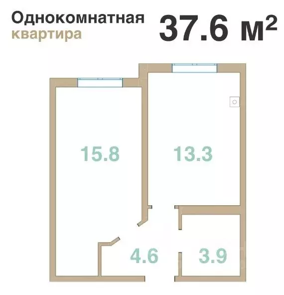 1-к кв. Краснодарский край, Новороссийск городской округ, с. Мысхако ... - Фото 1