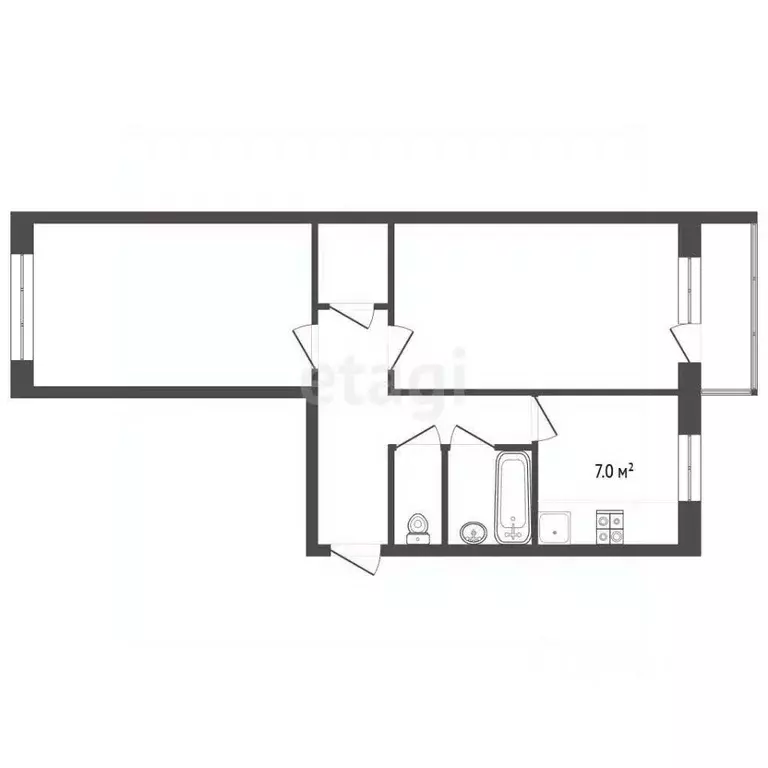 2-к кв. Кемеровская область, Юрга просп. Победы, 7 (47.0 м) - Фото 1