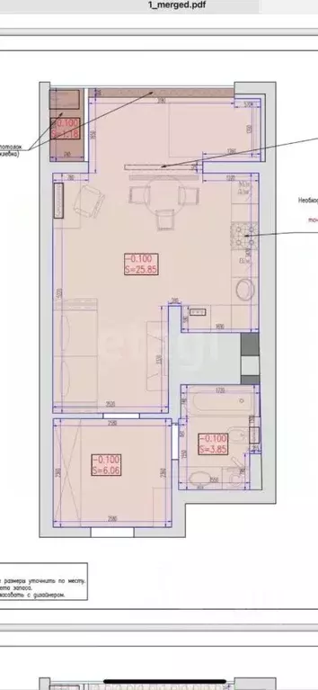 Студия Татарстан, Казань Бирюзовая ул., 1 (34.6 м) - Фото 2