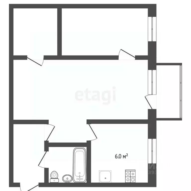 2-к кв. Тюменская область, Тюмень ул. Максима Горького, 31 (44.1 м) - Фото 2