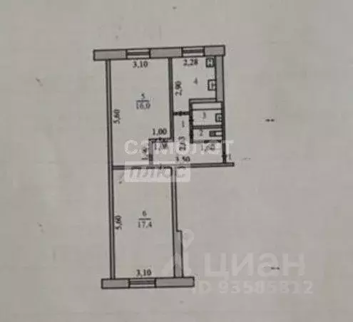 2-к кв. Курская область, Курск ул. Димитрова, 99 (47.8 м) - Фото 1