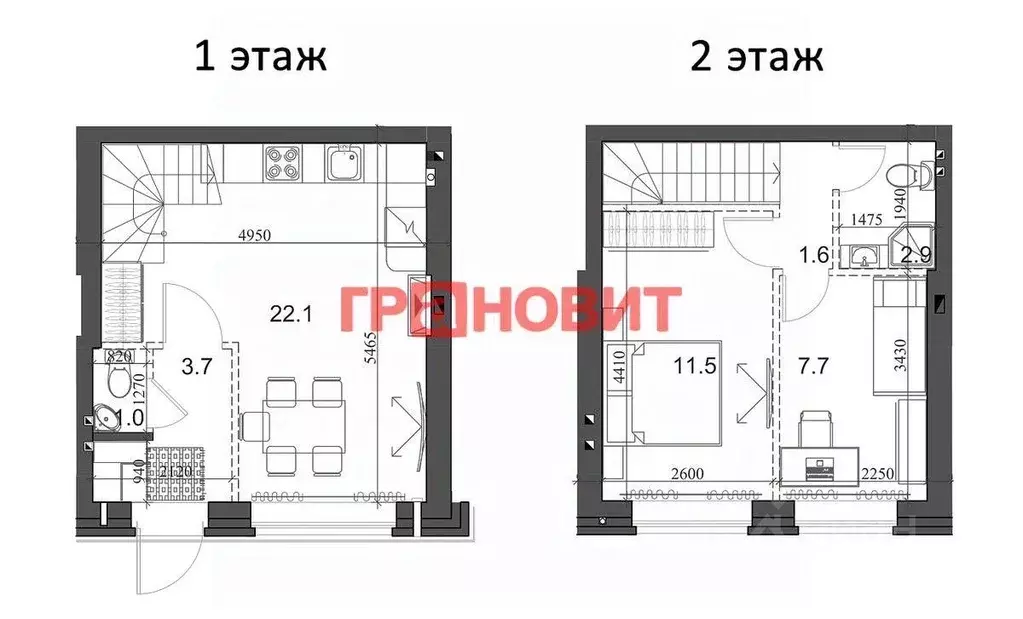 Таунхаус, 48.6 м - Фото 0