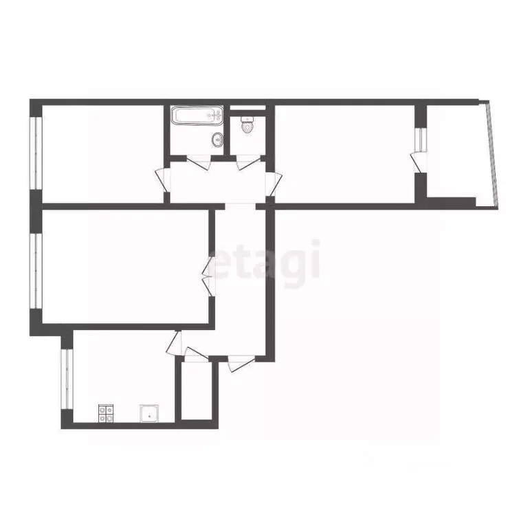 3-к кв. Смоленская область, Смоленск ул. Рыленкова, 43 (63.2 м) - Фото 1